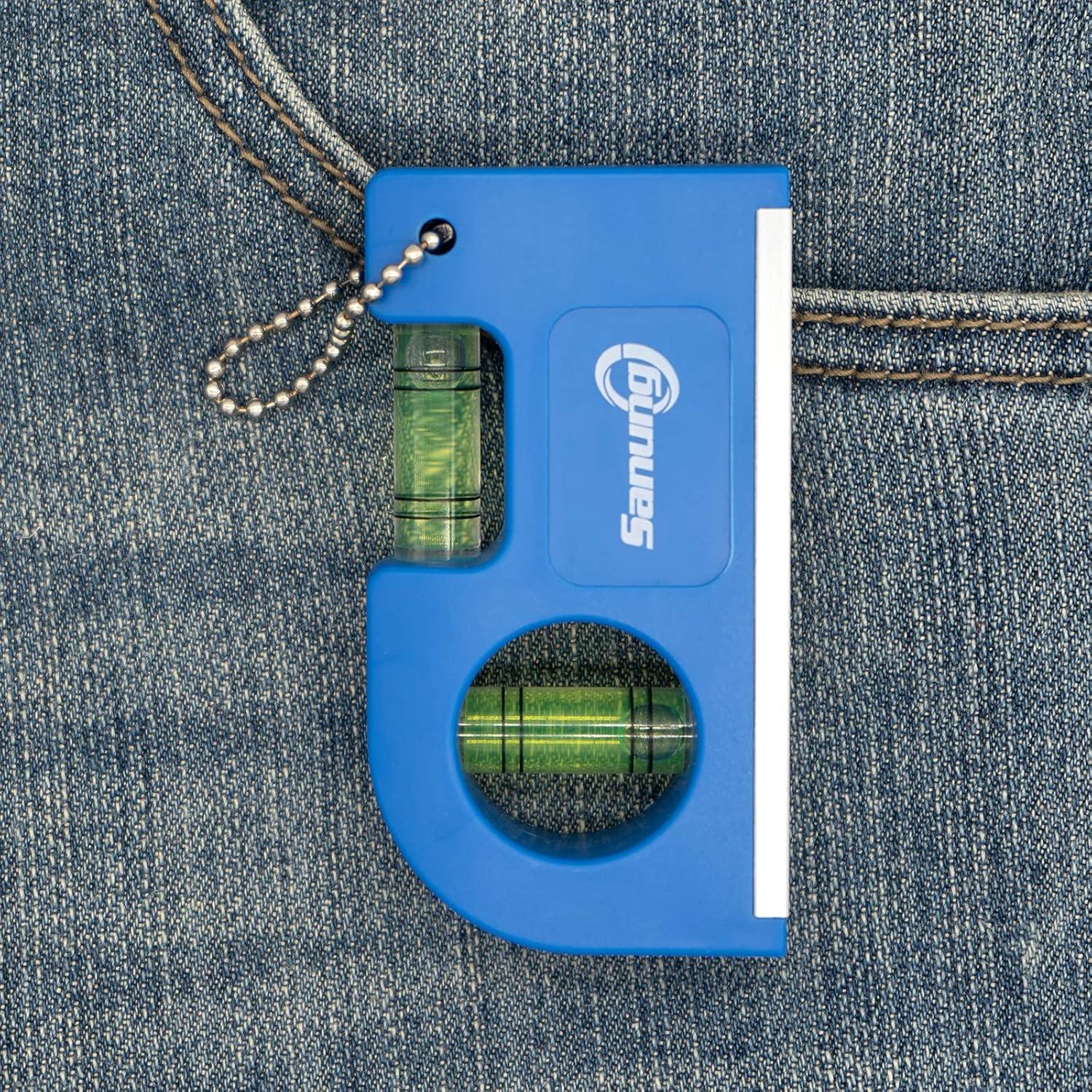 Niveles de Burbuja Mini Portátiles Sanung - 4 Piezas con Base Magnética