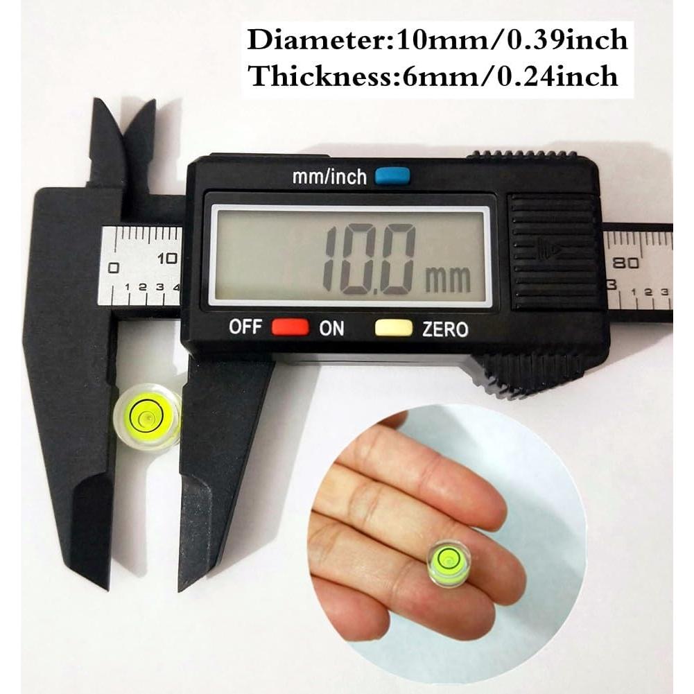 10 Piezas Nivel Circular Mini 10x6mm SIZIKJXGHWYI Acrílico