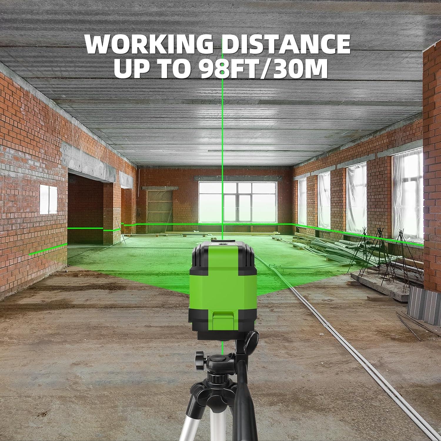 Nivel Láser Autonivelante Huepar 30m con Trípode 65cm