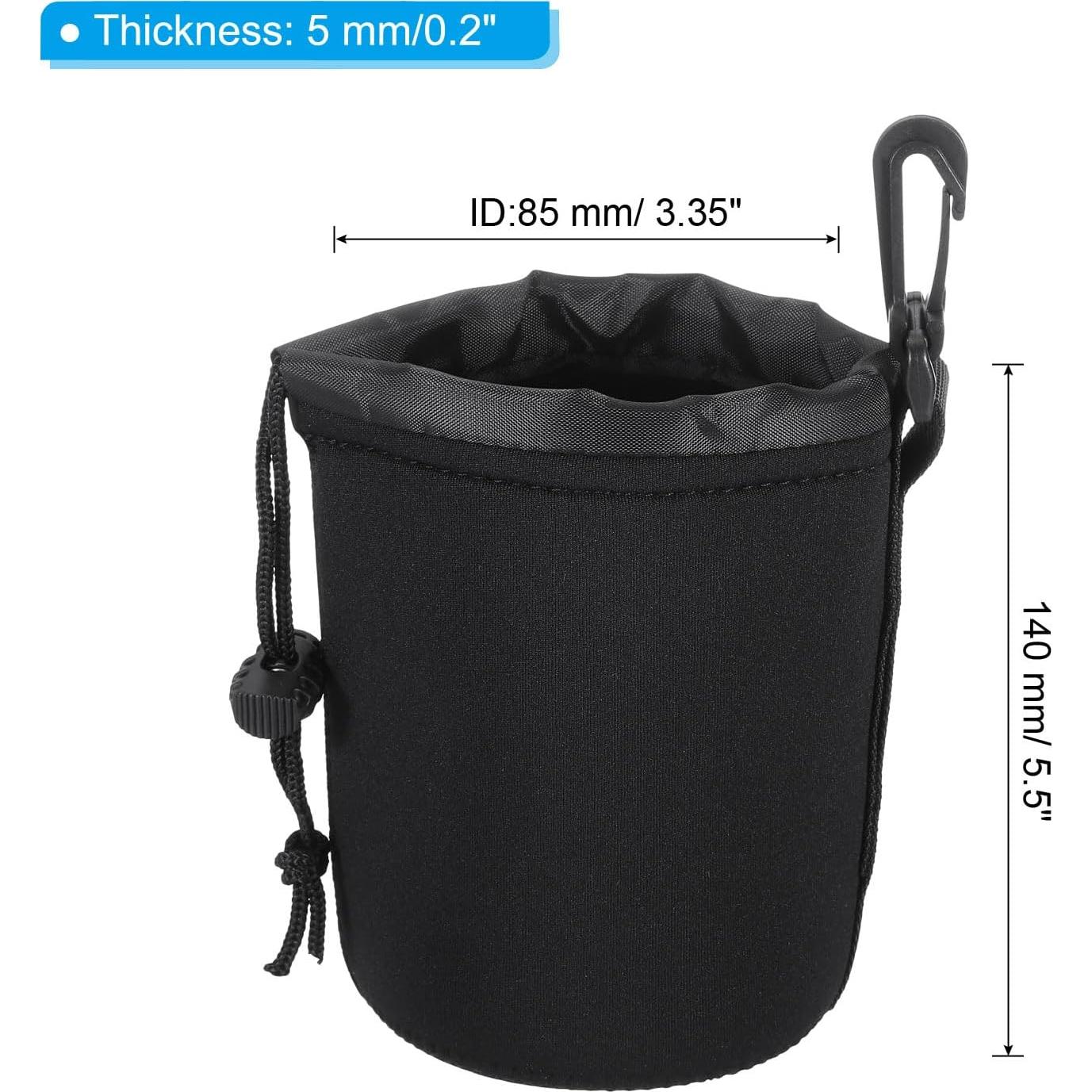Bolsa para Lentes de Cámara PATIKIL Neopreno 3 Pcs 8.4x14 cm