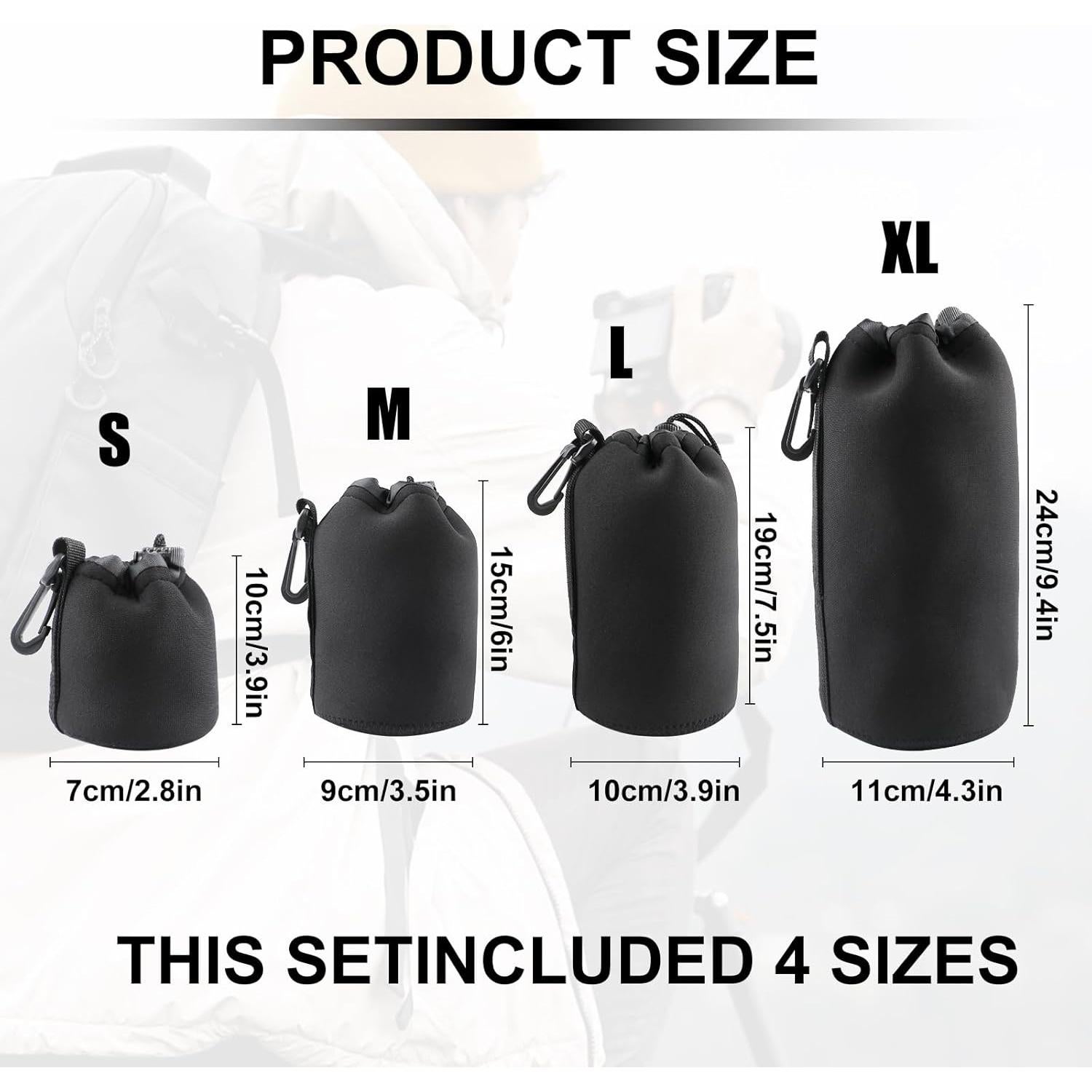 Set de Fundas Protectores de Lente de Cámara Sopoloray 4 Piezas