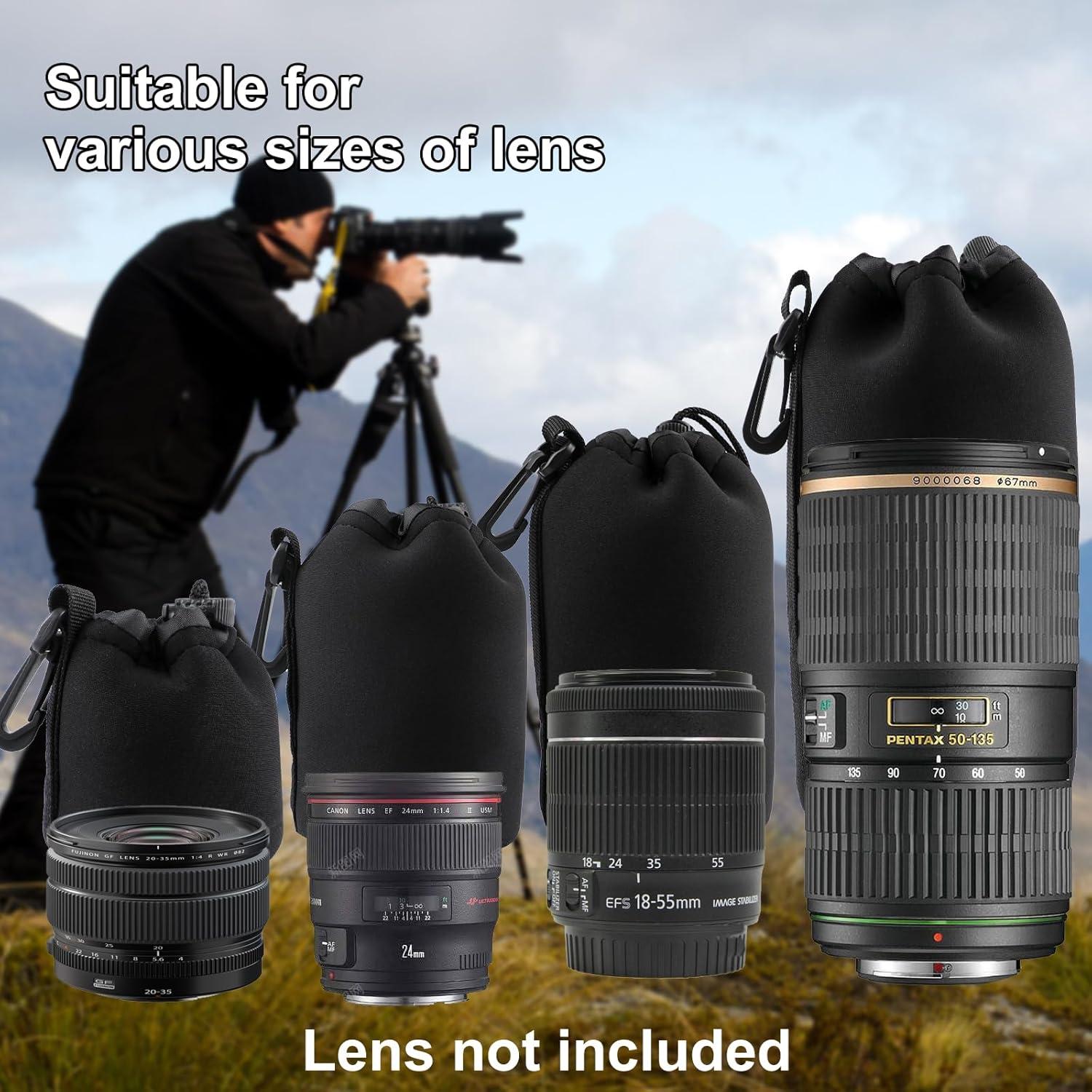 Set de Fundas Protectores de Lente de Cámara Sopoloray 4 Piezas