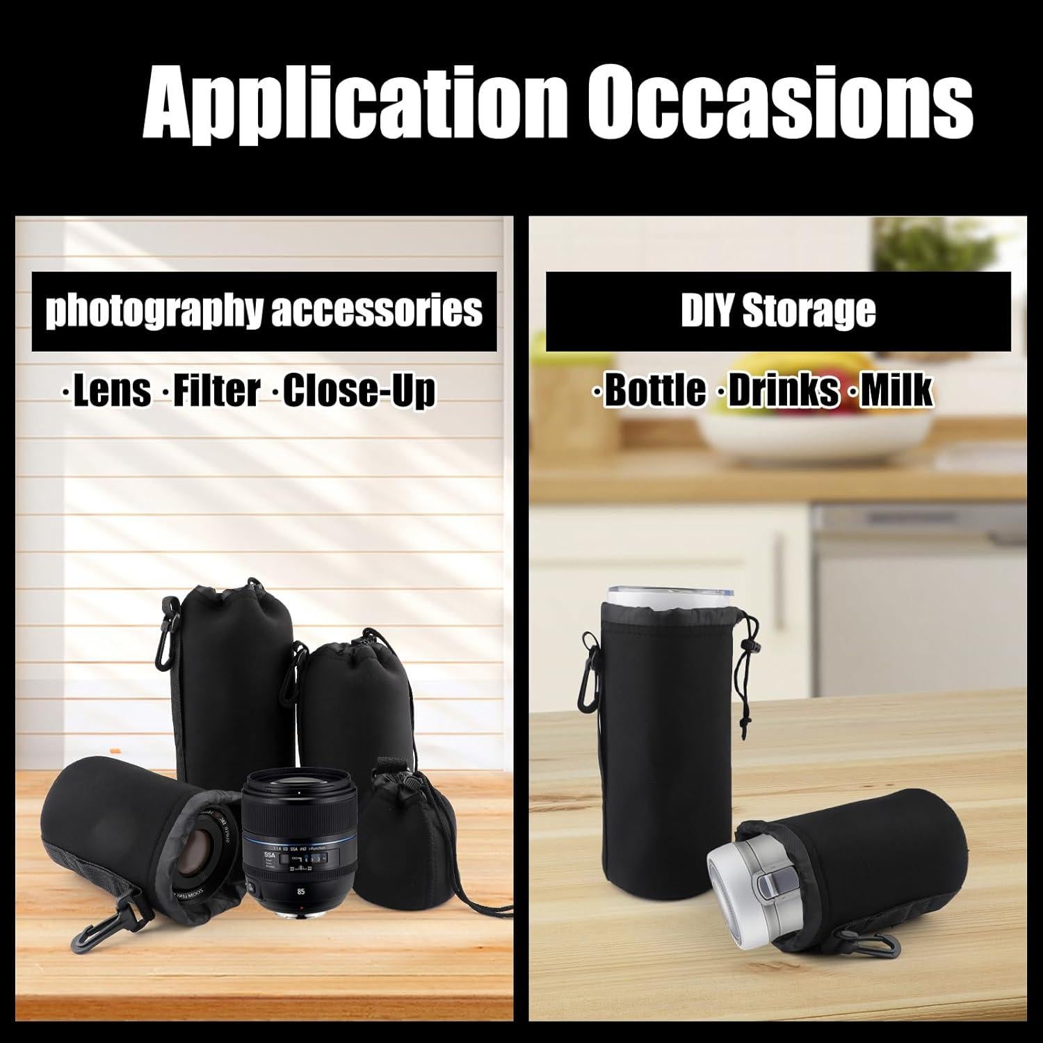 Set de Fundas Protectores de Lente de Cámara Sopoloray 4 Piezas