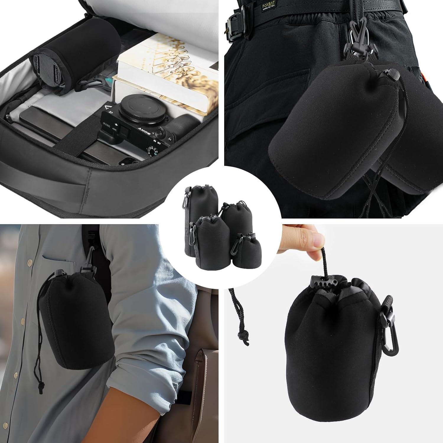 Set de Fundas Protectores de Lente de Cámara Sopoloray 4 Piezas