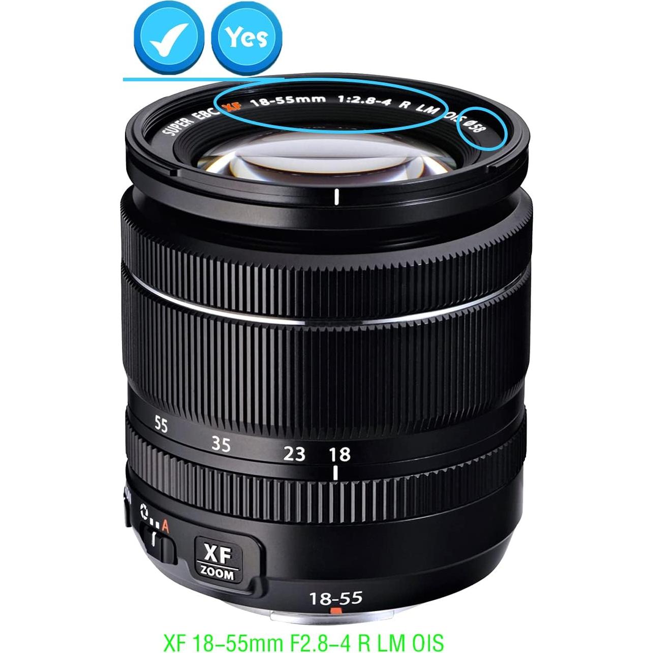 Cubierta de lente 58mm Huipuxiang para Fujifilm XF 18-55mm