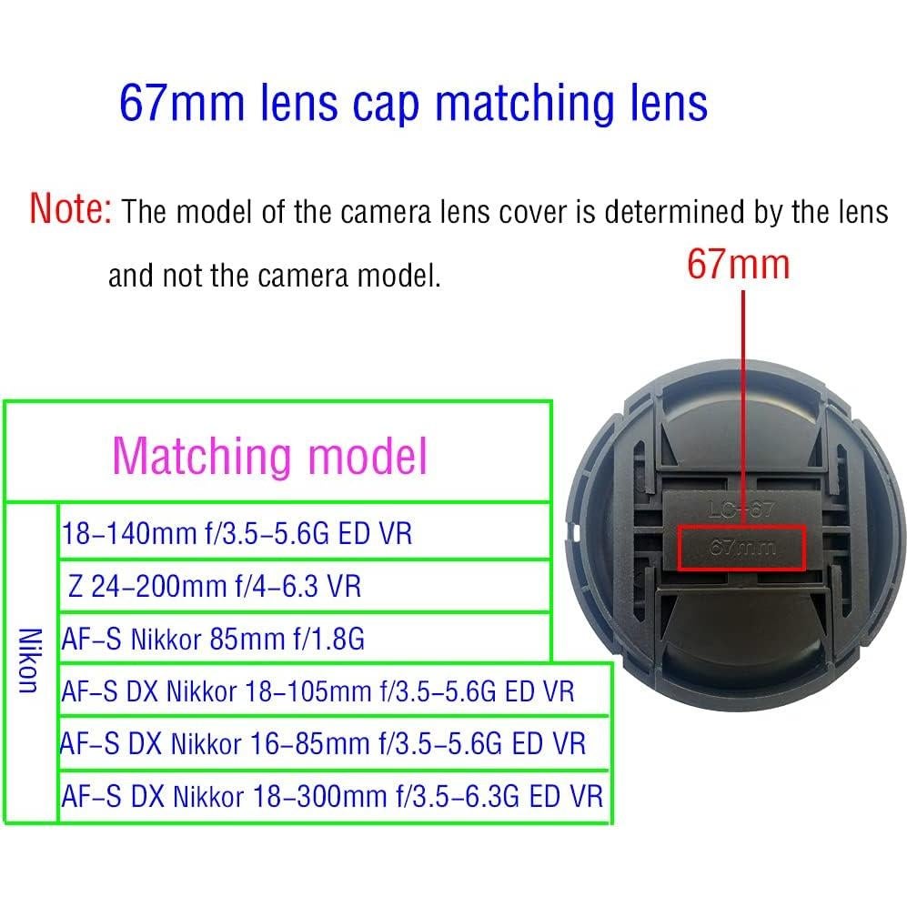 Cubierta de lente 67mm para Nikon y Canon - 2 Piezas