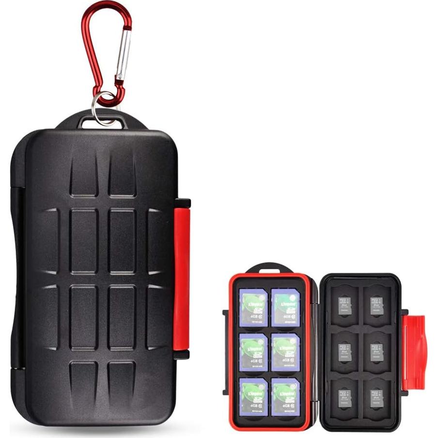 Funda Protectora Kiorafoto para 12 Tarjetas SD y Micro SD