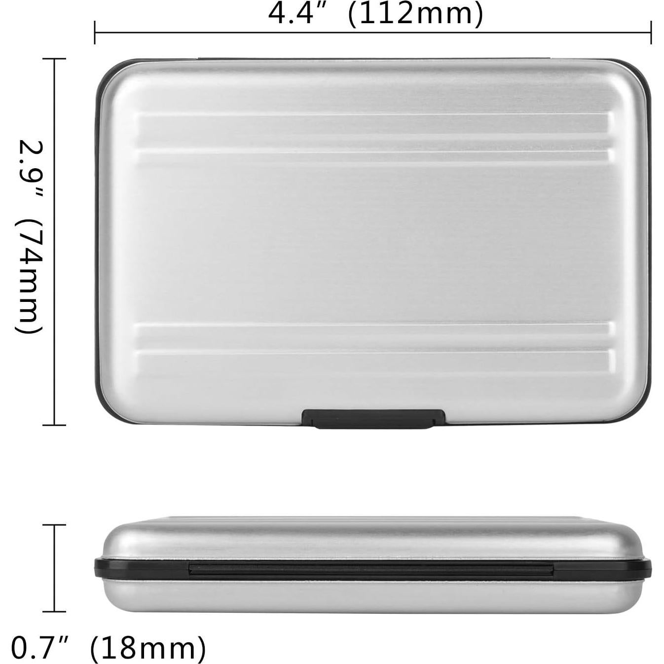 Caja de Aluminio para Tarjetas de Memoria Qkenvo 8 Ranuras Plata