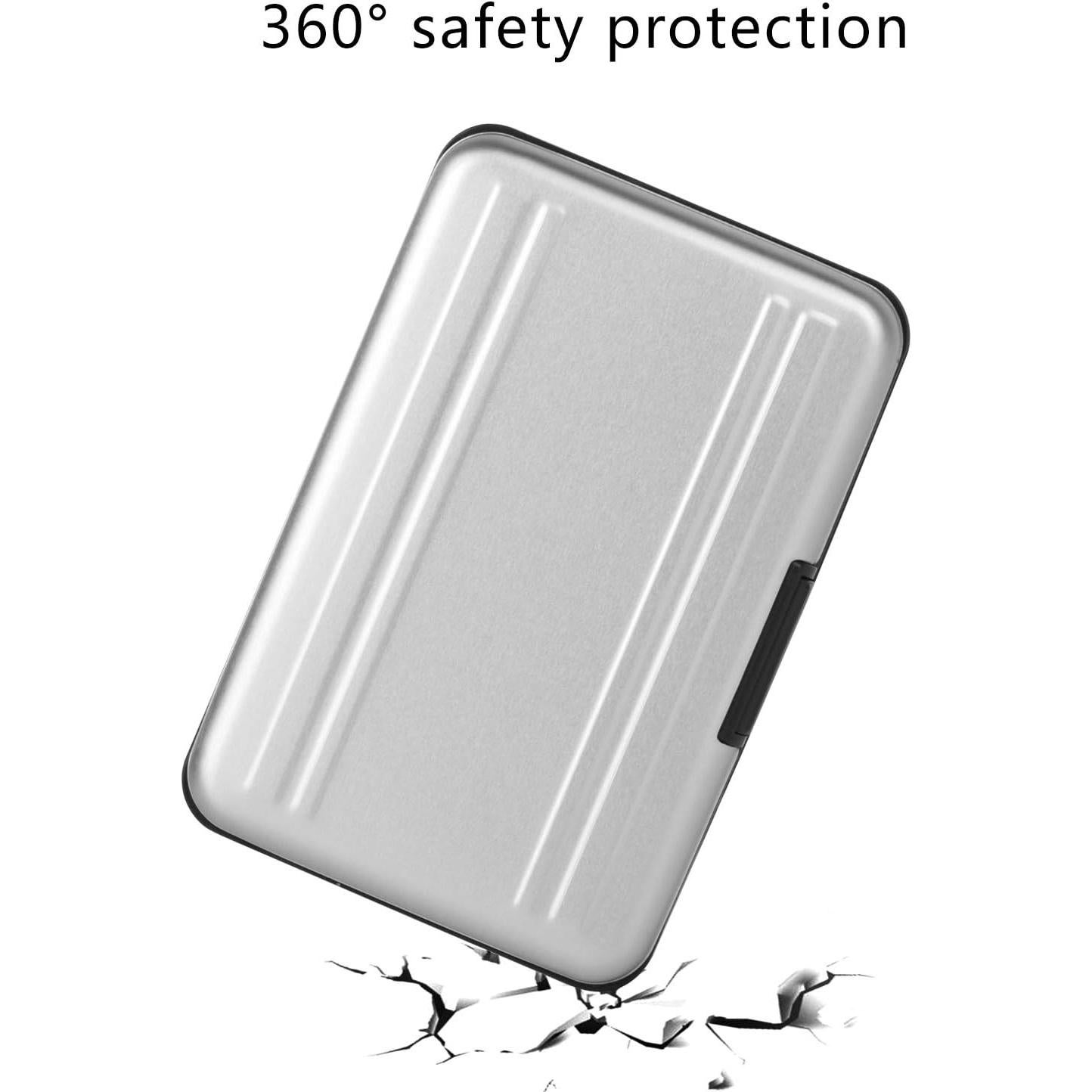 Caja de Aluminio para Tarjetas de Memoria Qkenvo 8 Ranuras Plata