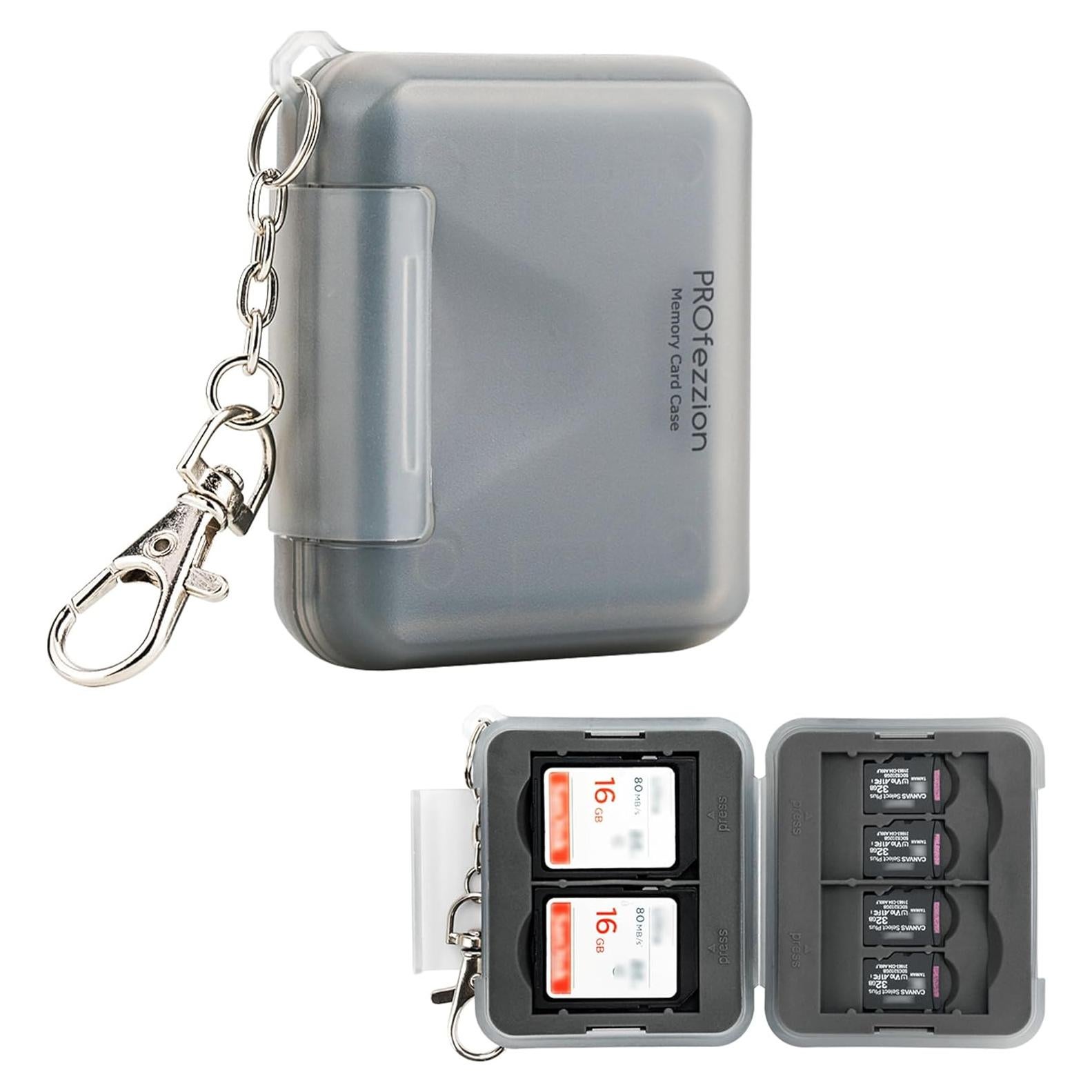 Funda para Tarjetas SD PROfezzion Resistente al Agua 12 Ranuras