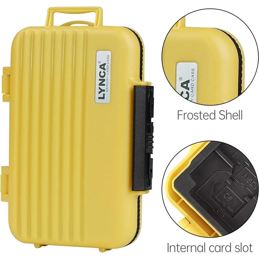 Estuche LYNCA para 24 Tarjetas de Memoria Resistente al Agua