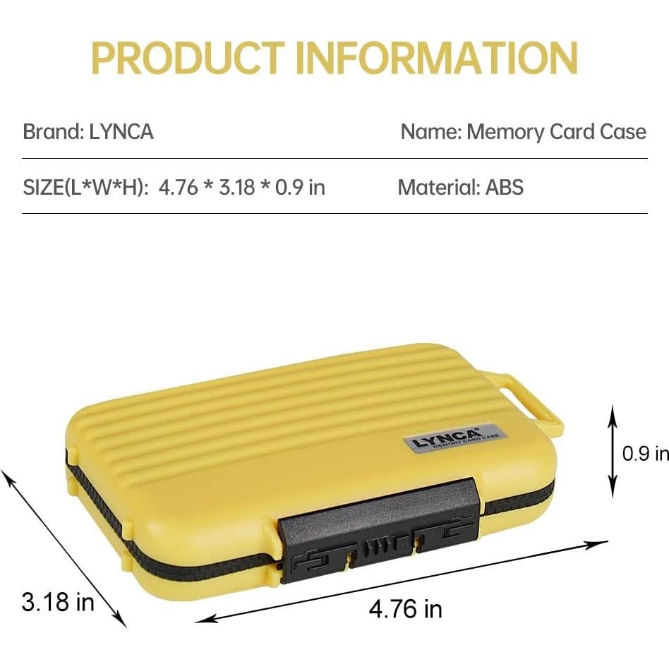 Estuche LYNCA para 24 Tarjetas de Memoria Resistente al Agua