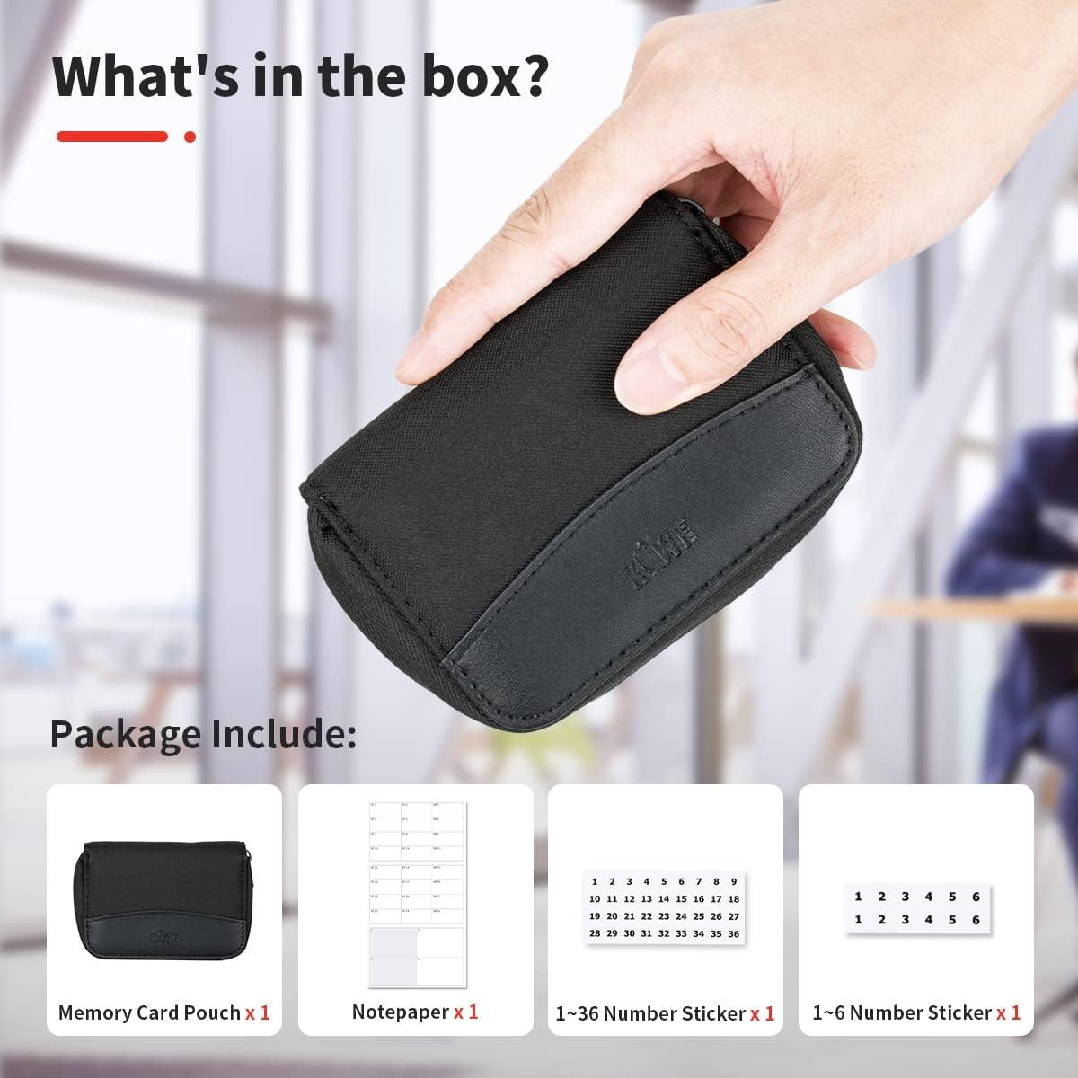 Estuche para tarjetas de memoria 28 ranuras SD CF Negro