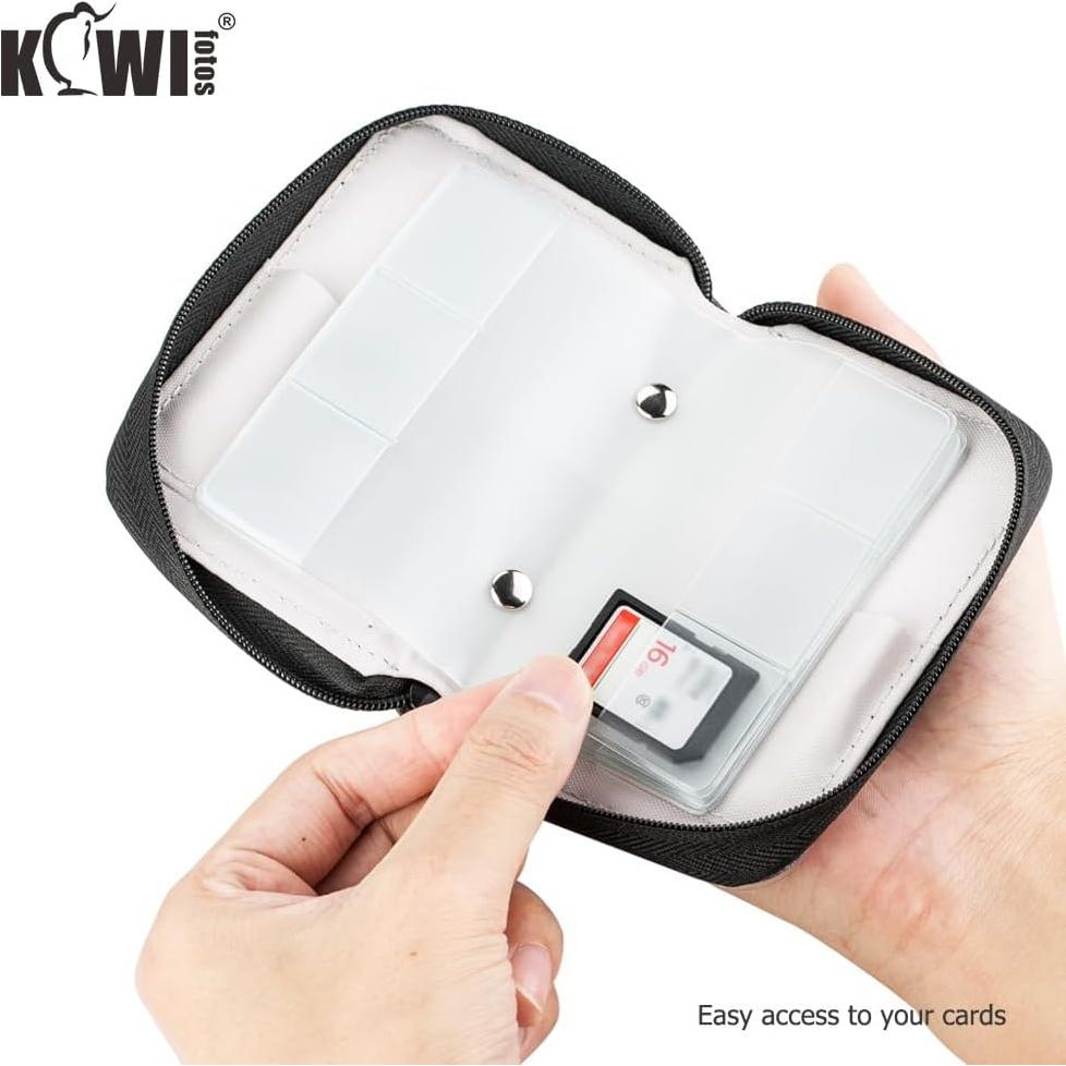 Estuche para tarjetas de memoria 28 ranuras SD CF Negro