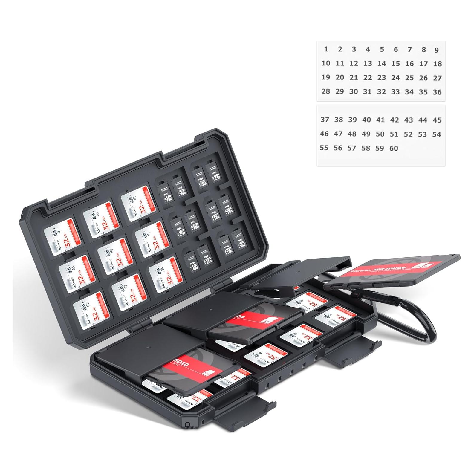 Estuche Organizador Kiorafoto para 36 Tarjetas SD y 74 TF