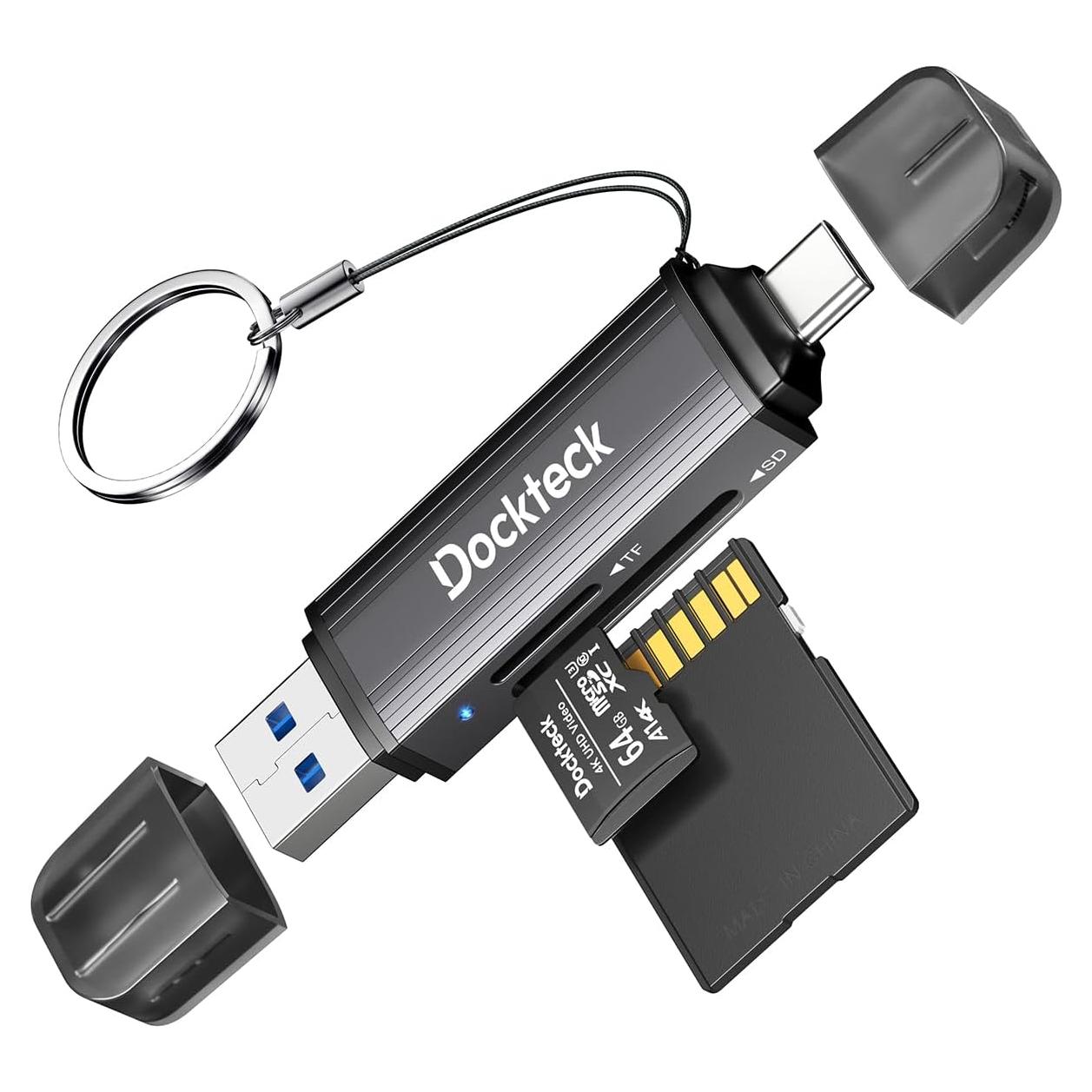 Lector de Tarjetas SD Dockteck USB 3.0 Doble Ranura 10g