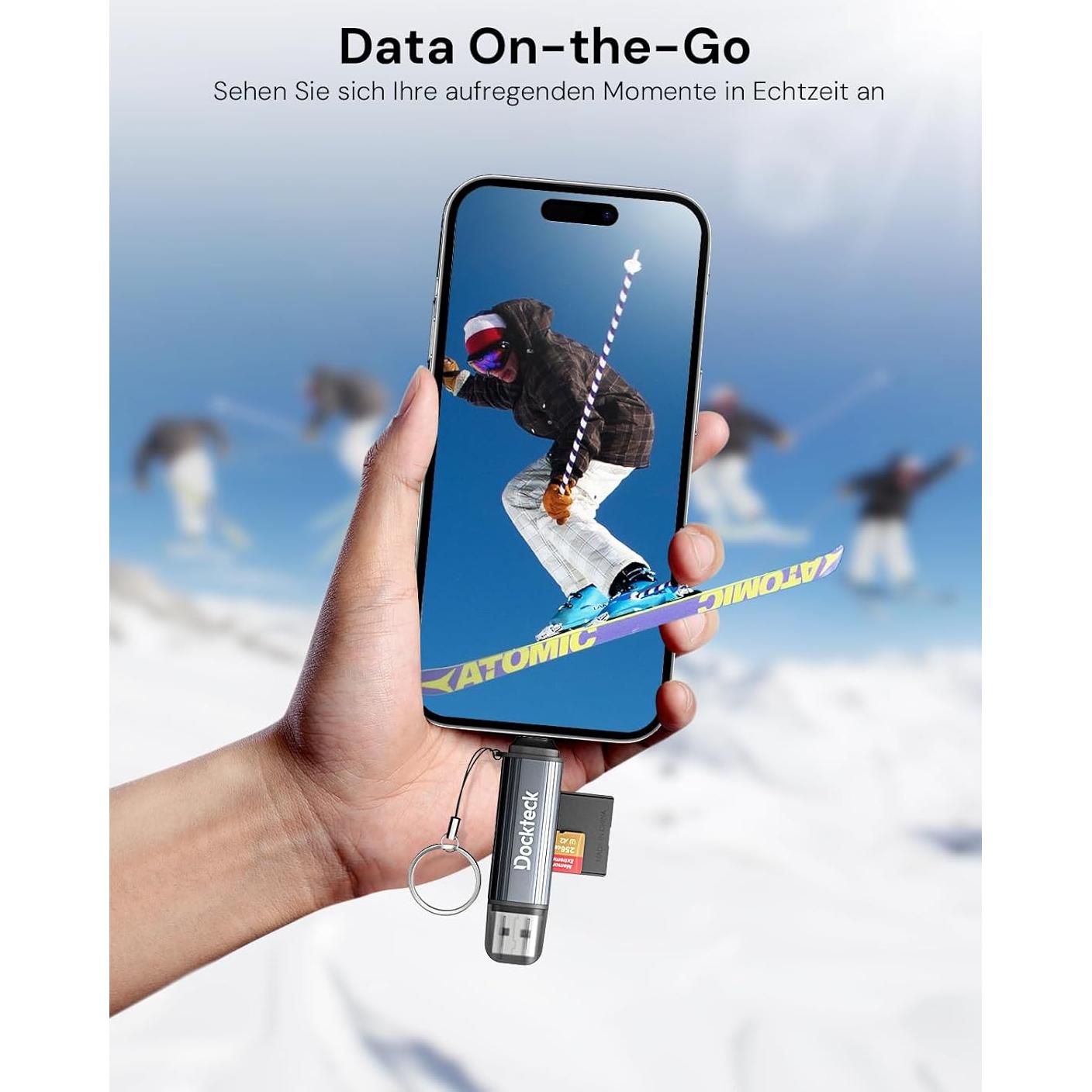 Lector de Tarjetas SD Dockteck USB 3.0 Doble Ranura 10g