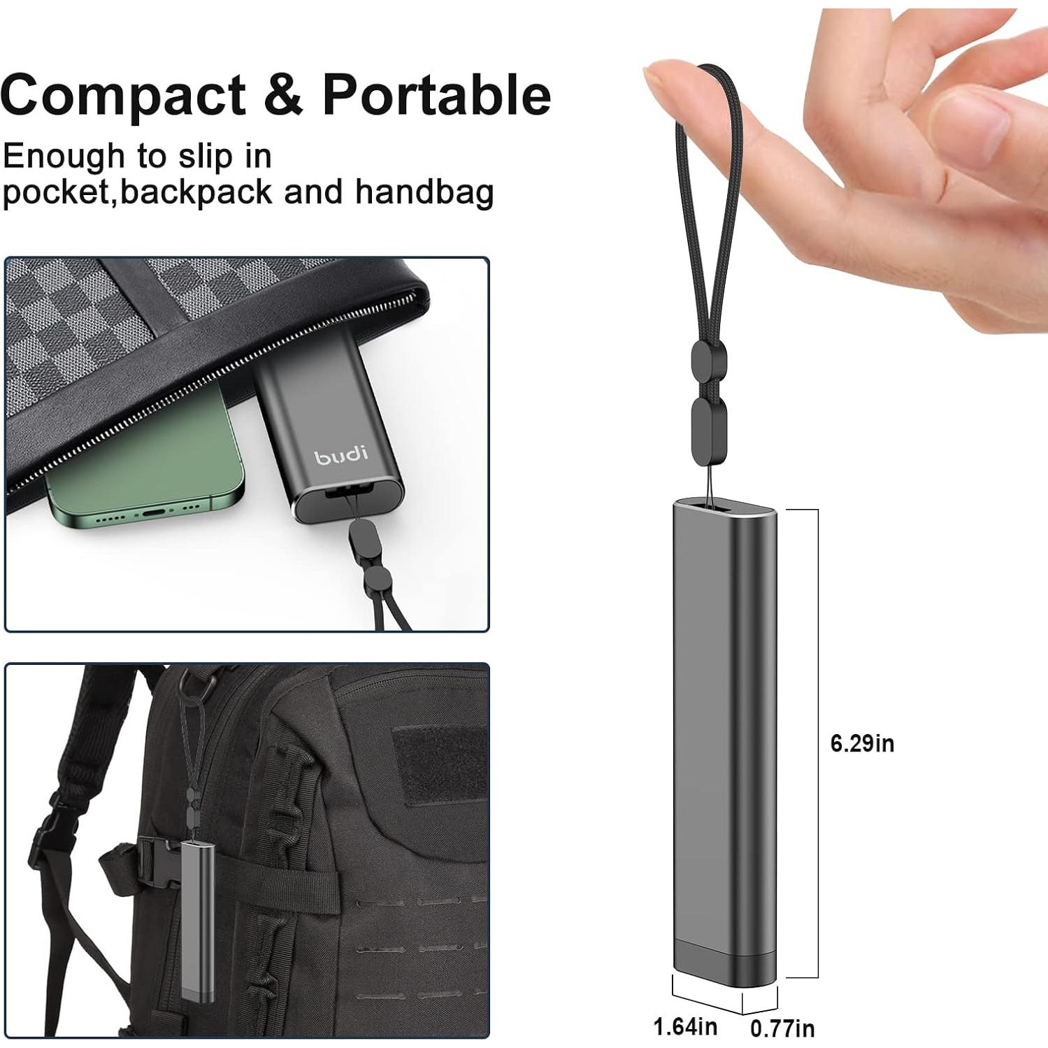 Lector de Tarjeta Multifuncional BUDI DC536B USB 3.0 Tipo-C