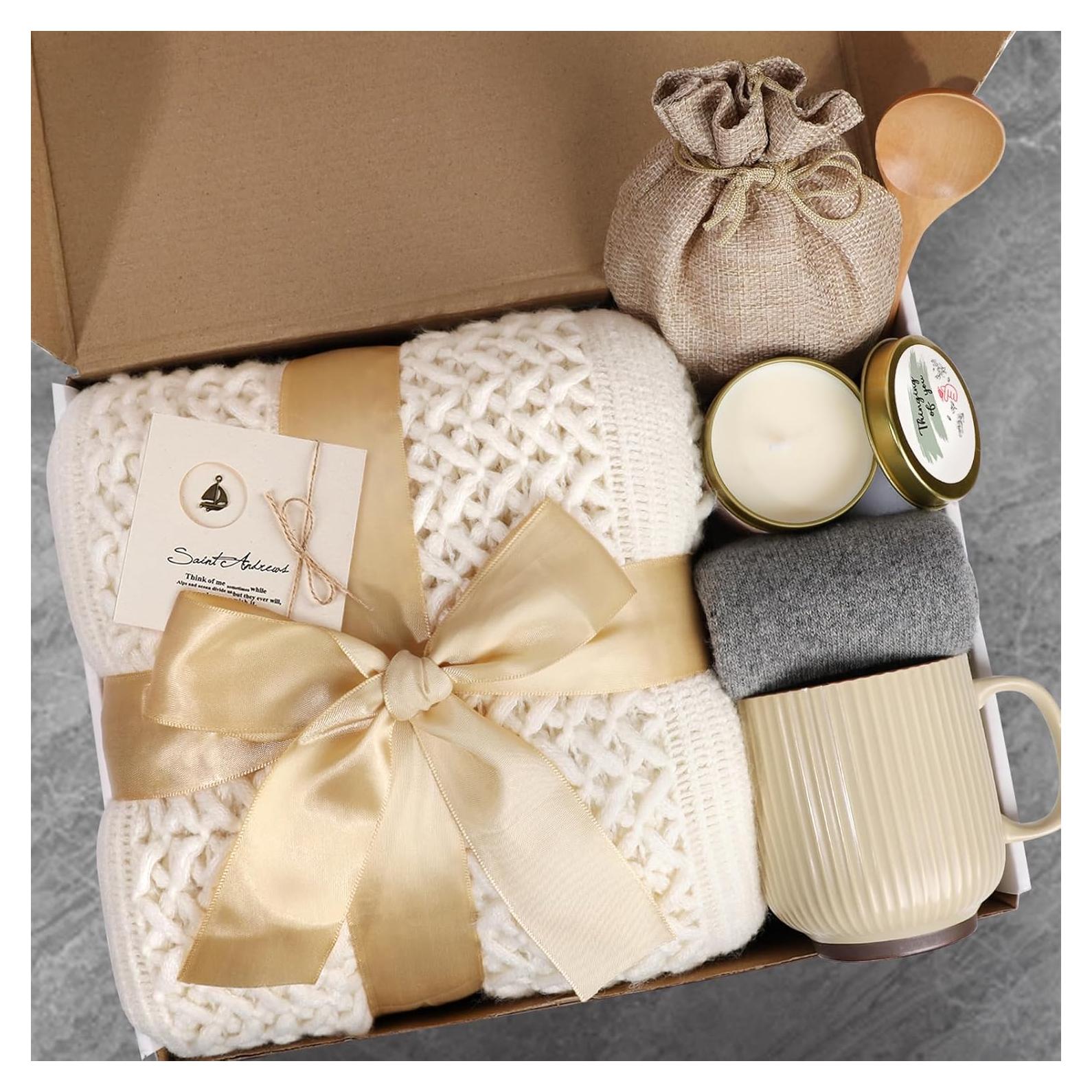 Set de Regalo de Mejoría para Mujeres GiftPeak - Manta, Taza, Vela