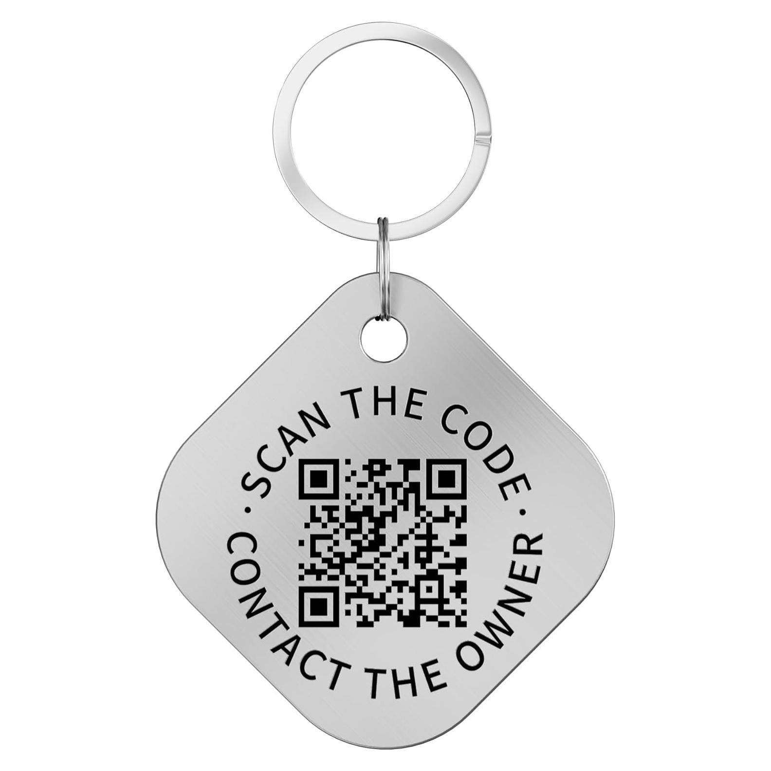 Anillo de Llavero Inteligente PIKEEPER con Etiqueta QR Plata