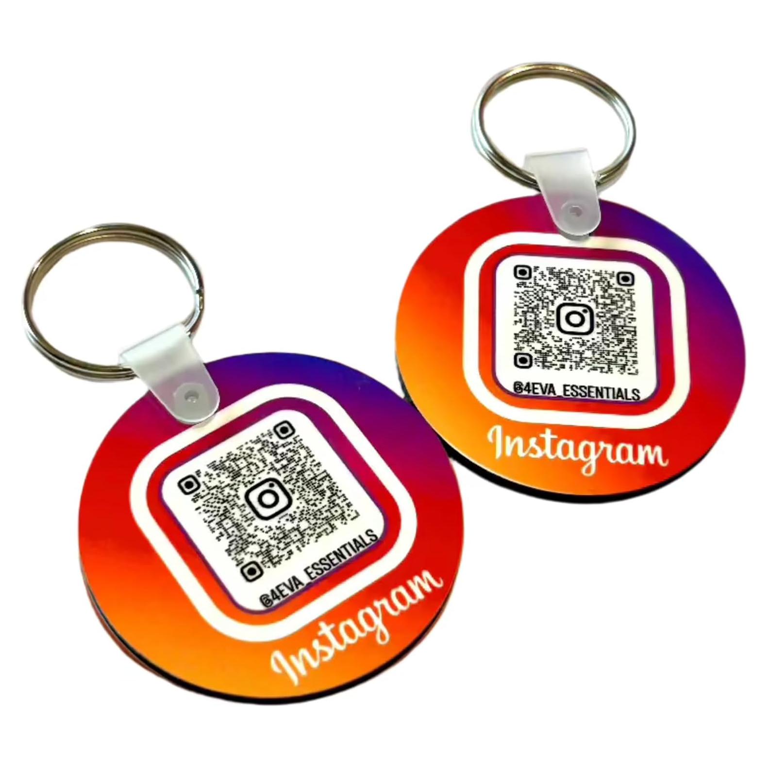 Llavero Personalizado Redondo 5cm con Código QR Set de 2
