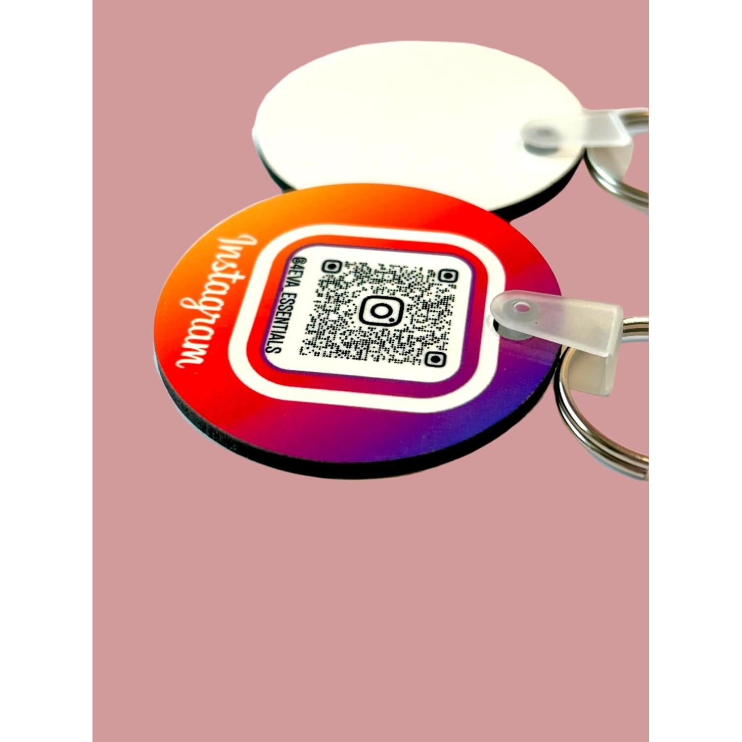 Llavero Personalizado Redondo 5cm con Código QR Set de 2