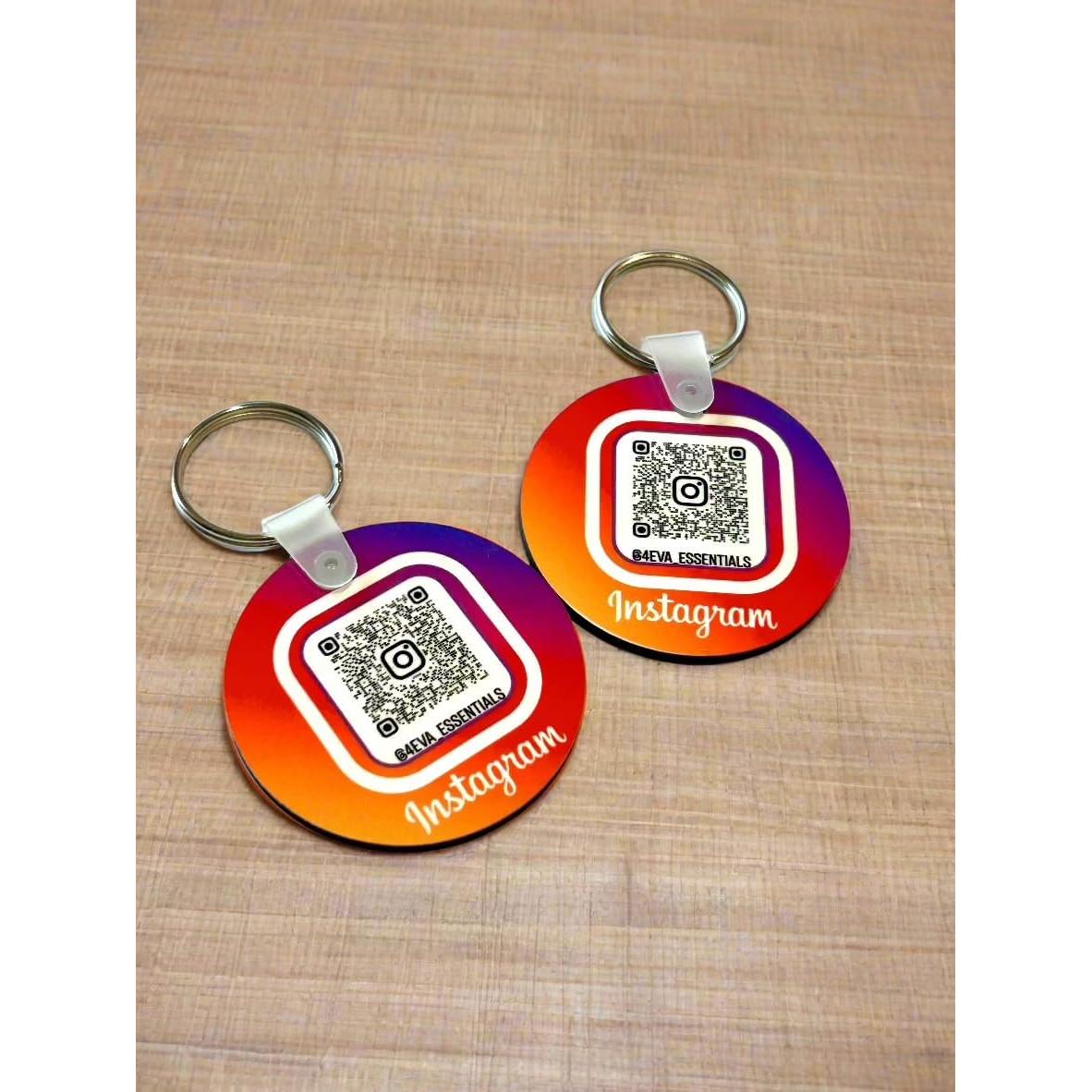 Llavero Personalizado Redondo 5cm con Código QR Set de 2