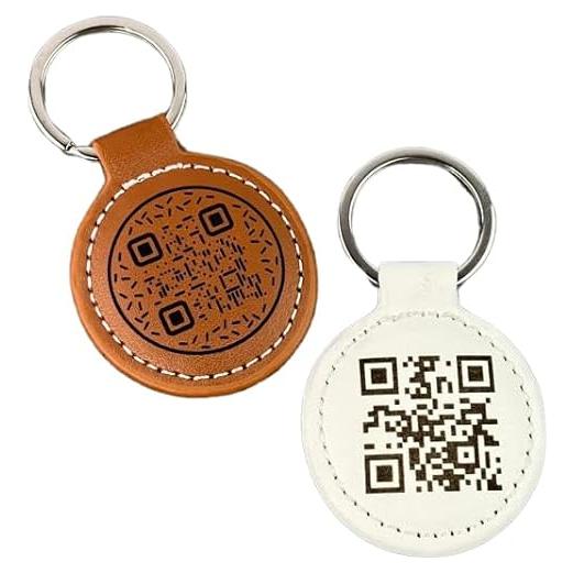 Llave de Cuero Personalizada con Código QR - Publicidad Inteligente