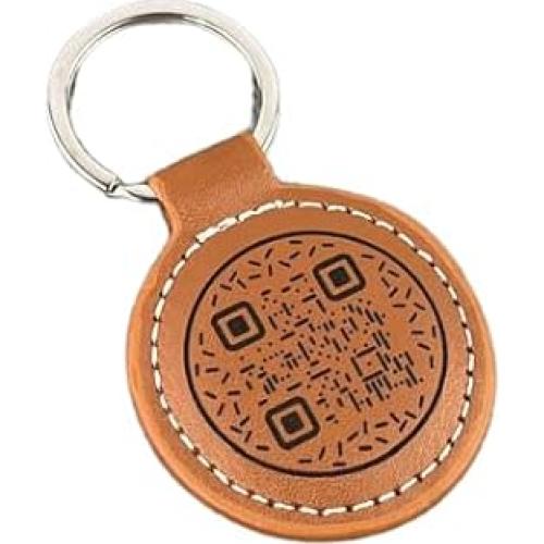 Llave de Cuero Personalizada con Código QR - Publicidad Inteligente