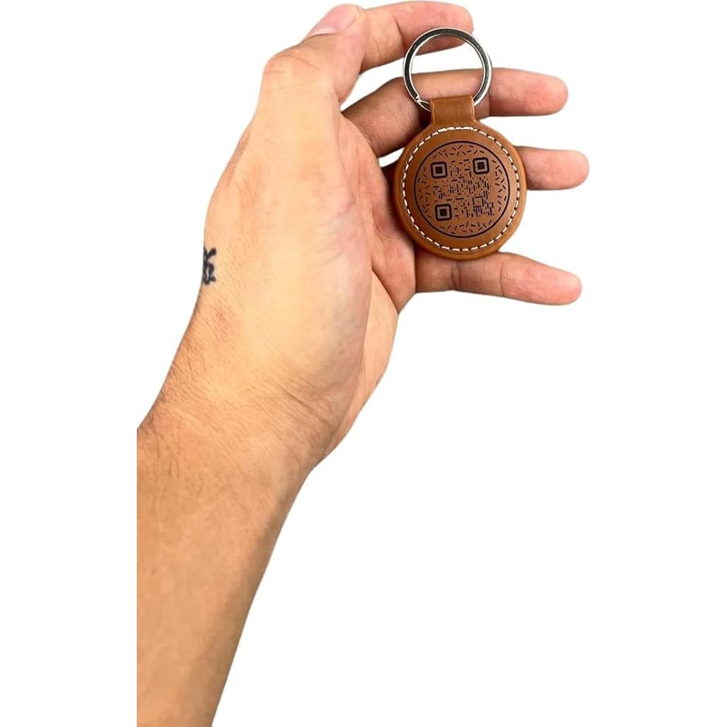 Llave de Cuero Personalizada con Código QR - Publicidad Inteligente