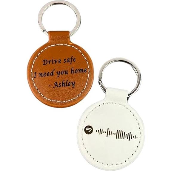 Llave de Cuero Personalizada con Código QR - Publicidad Inteligente