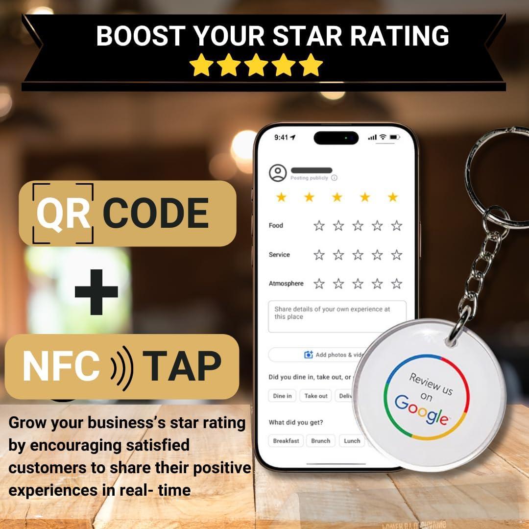 Llave de Llavero Inteligente Google con Código QR y NFC