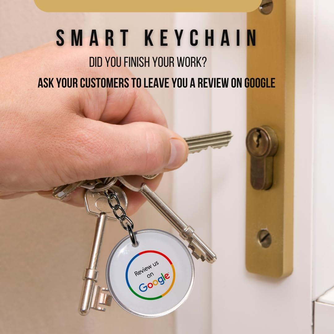 Llave de Llavero Inteligente Google con Código QR y NFC