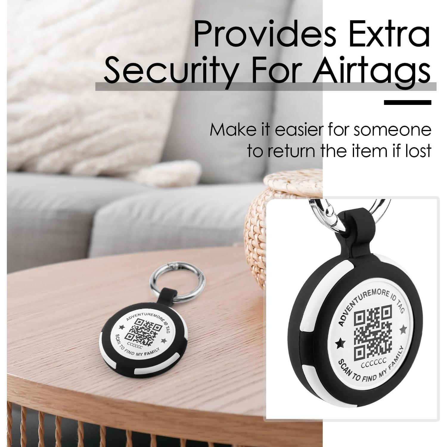 Soporte para Airtags ADVENTUREMORE Negro a Prueba de Agua