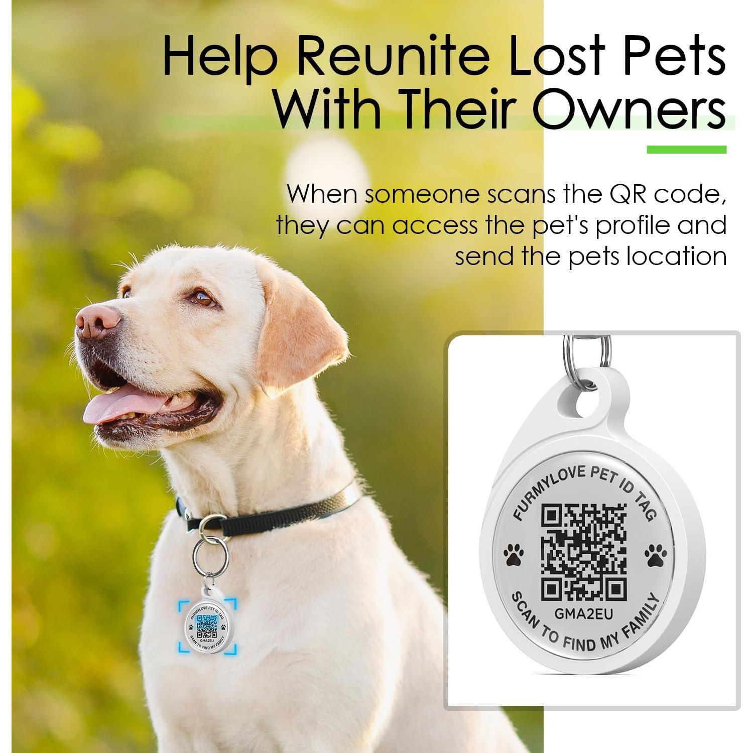 Etiqueta de Perro QR FURMYLOVE Personalizada Verde 3.05x5.84cm