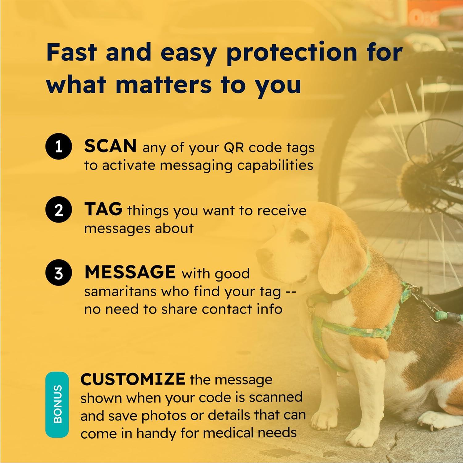 Etiquetas de Privacidad para Mascotas SeQR - Paquete de 2, Marino