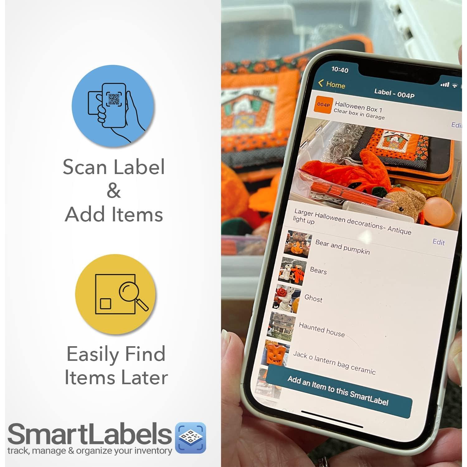 Paquete de 48 Etiquetas QR Smart Labels - 6.35 cm - Adhesivas