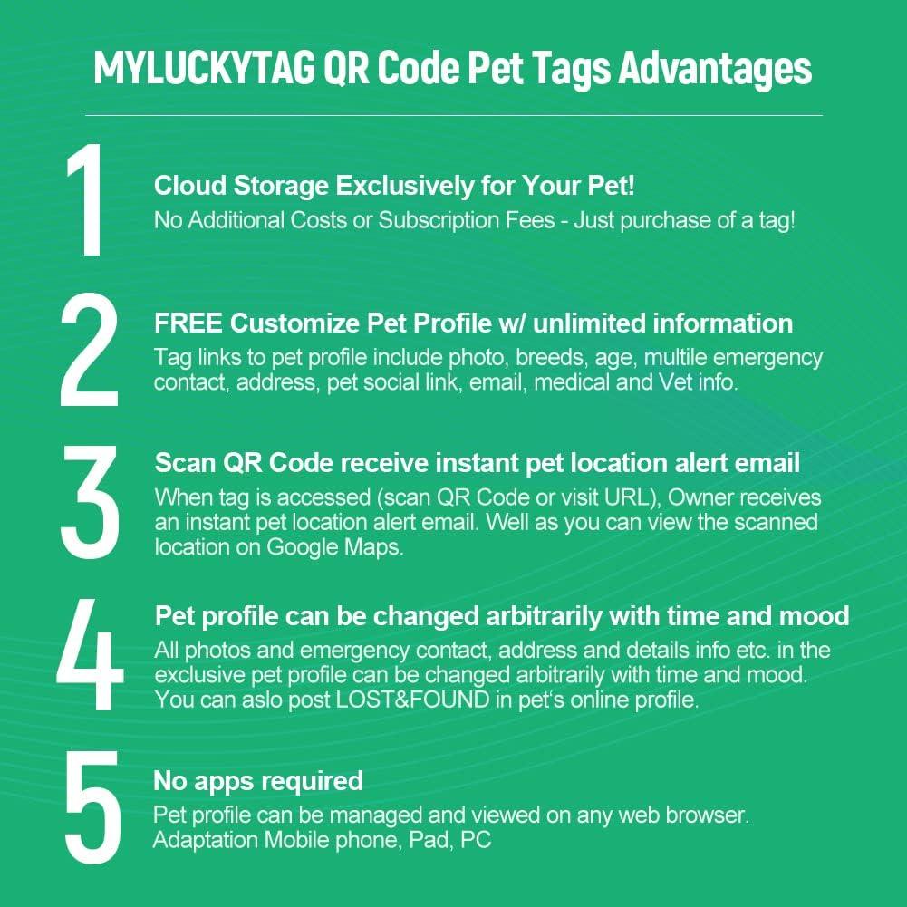 Etiqueta QR para Gatos MYLUCKYTAG - Acero Inoxidable, 2.49 cm