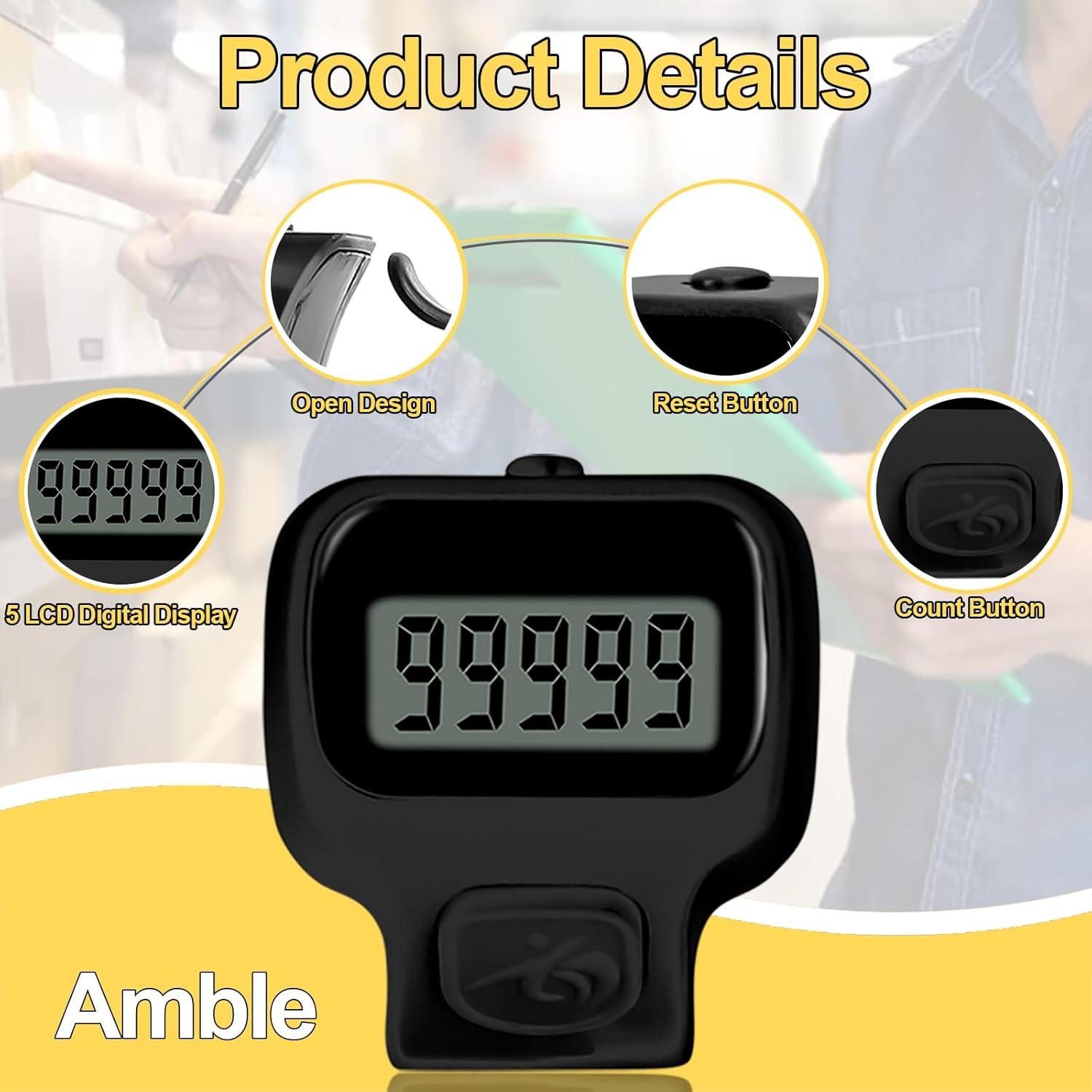 Contador Clicker Amble, Paquete de 6, Digital, 5 Dígitos