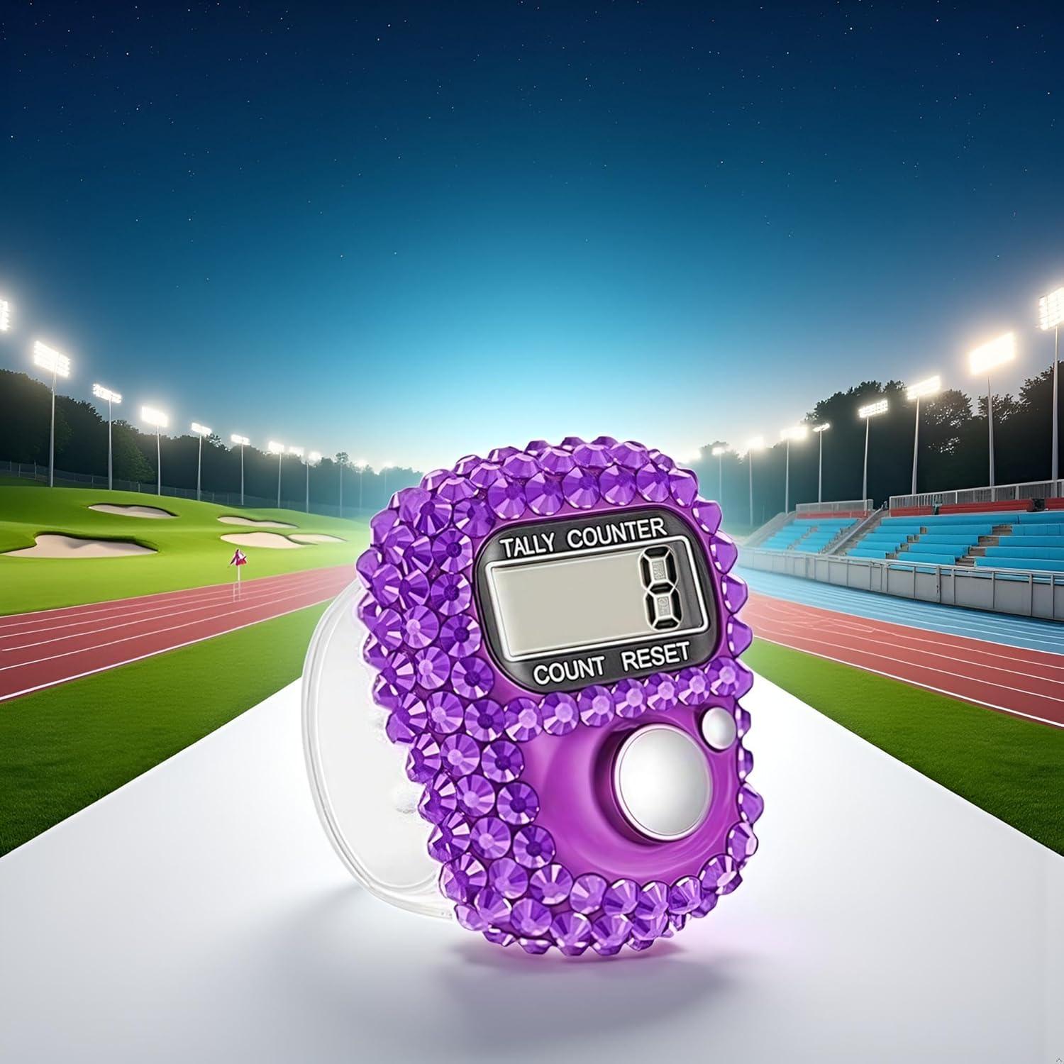 Electronic Finger Tally Counter Clicker Counter,Convenient Portable Digital Display Tally Counter,Resettable Mini Lap Counter for Golf Goods Counting Accessories,Track and Field Lap Counters