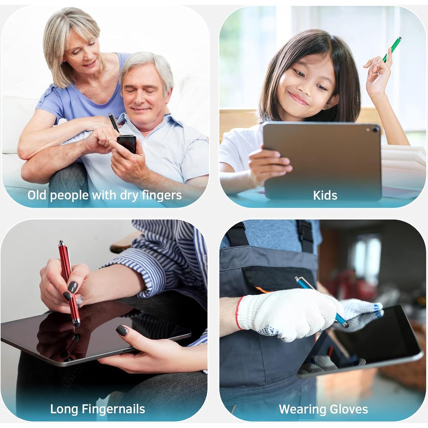 Lápices Stylus AGREJO Universales para Pantallas Táctiles - Paquete de 10