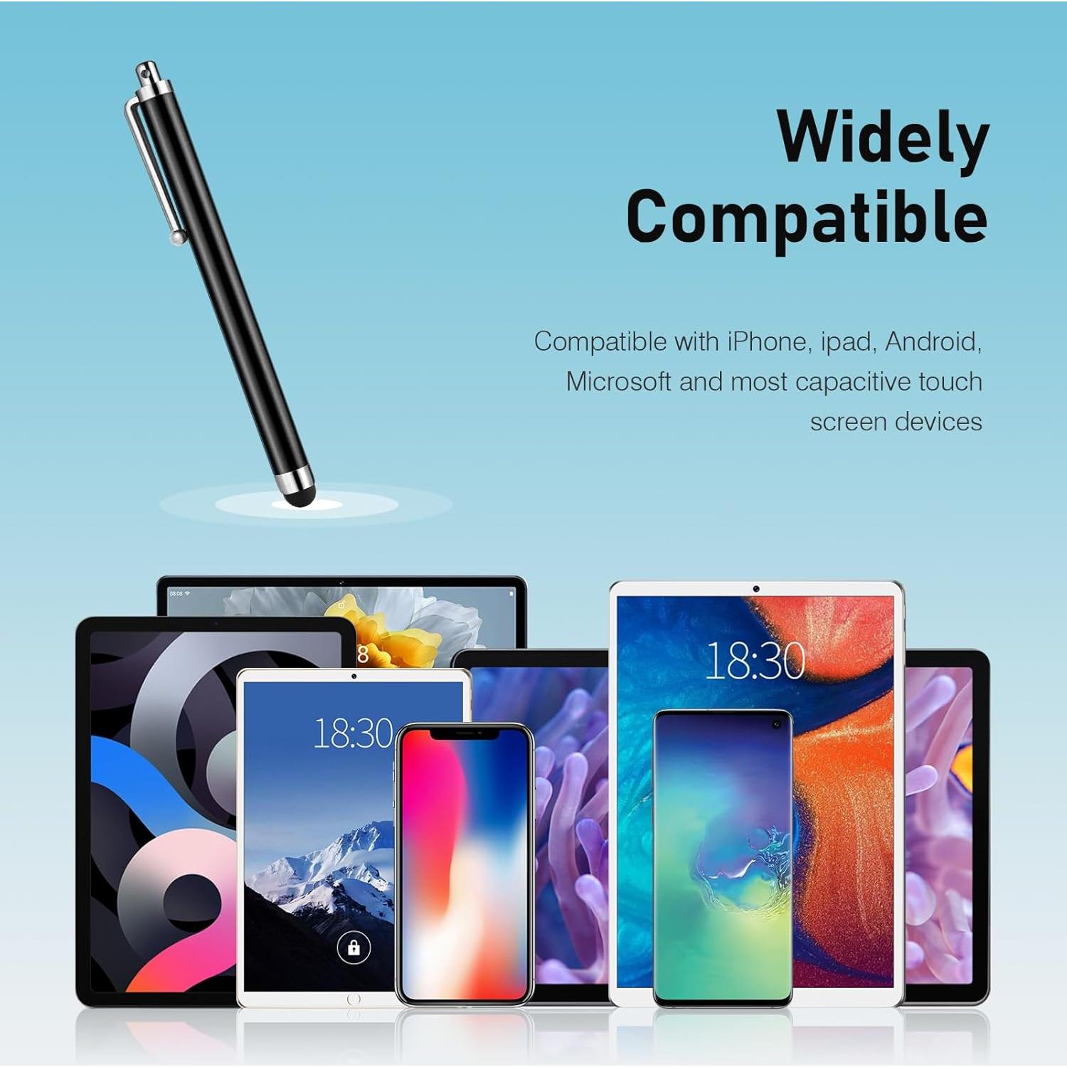 Lápices Stylus AGREJO Universales para Pantallas Táctiles - Paquete de 10