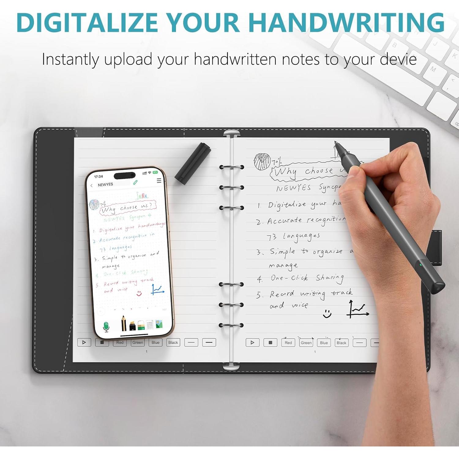 Bolígrafo Inteligente NEWYES SyncPen 4 con Cuaderno Digital