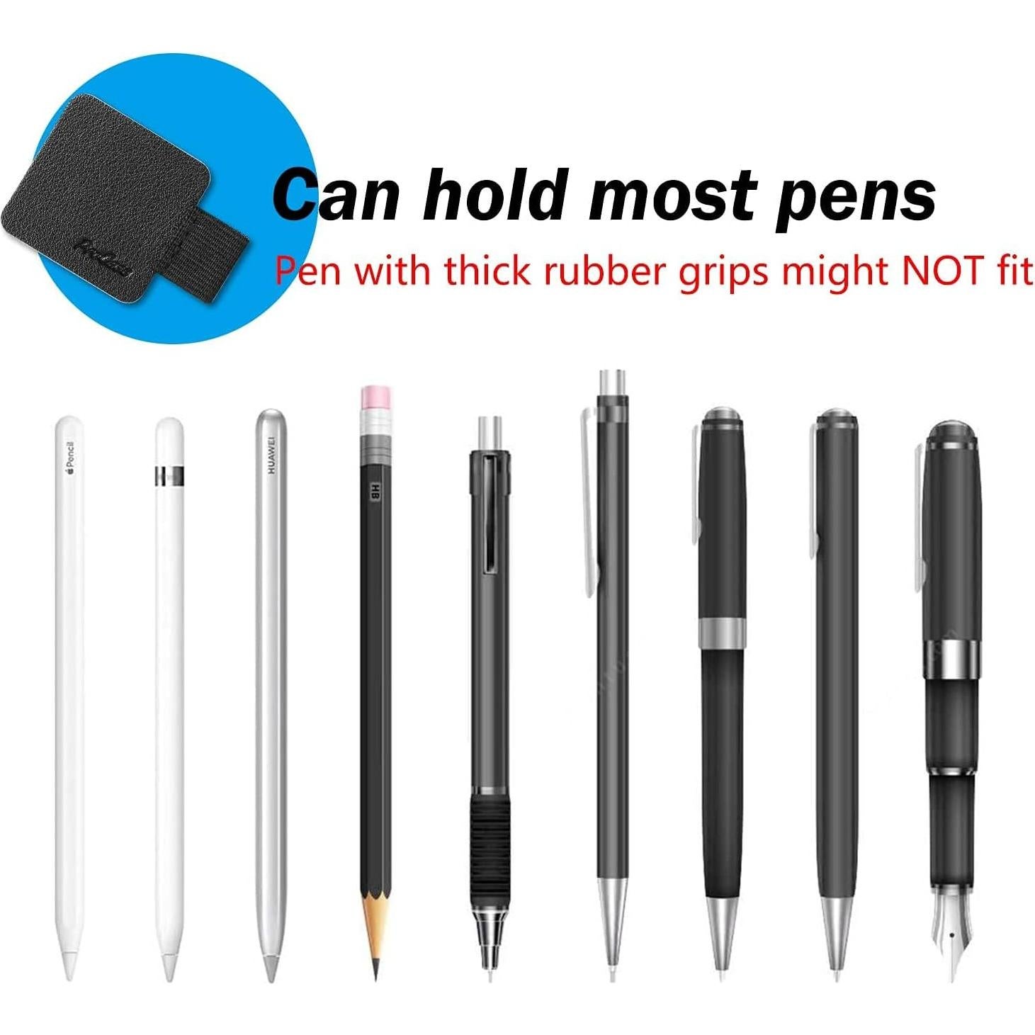 Soporte para Lápiz ProCase Negro - 5 Paquetes Autoadhesivos