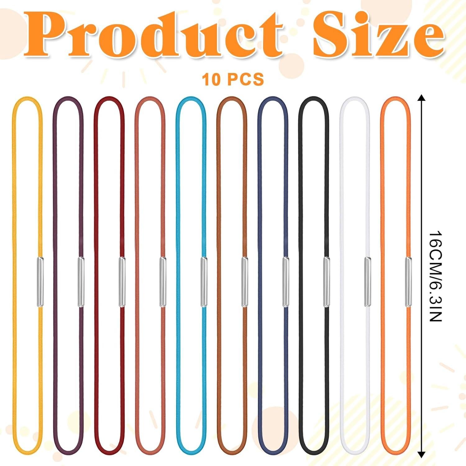 10 Bandas Elásticas para Cuadernos de Viaje QfwdfcTrenz 16-34 cm