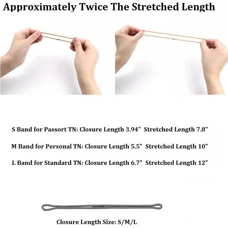 Pack of 13 Elastic Bands for Personal Size Travelers Notebook Connecting Inserts - Jump Bands Accessories for Traveler's Notebook Travel Journal