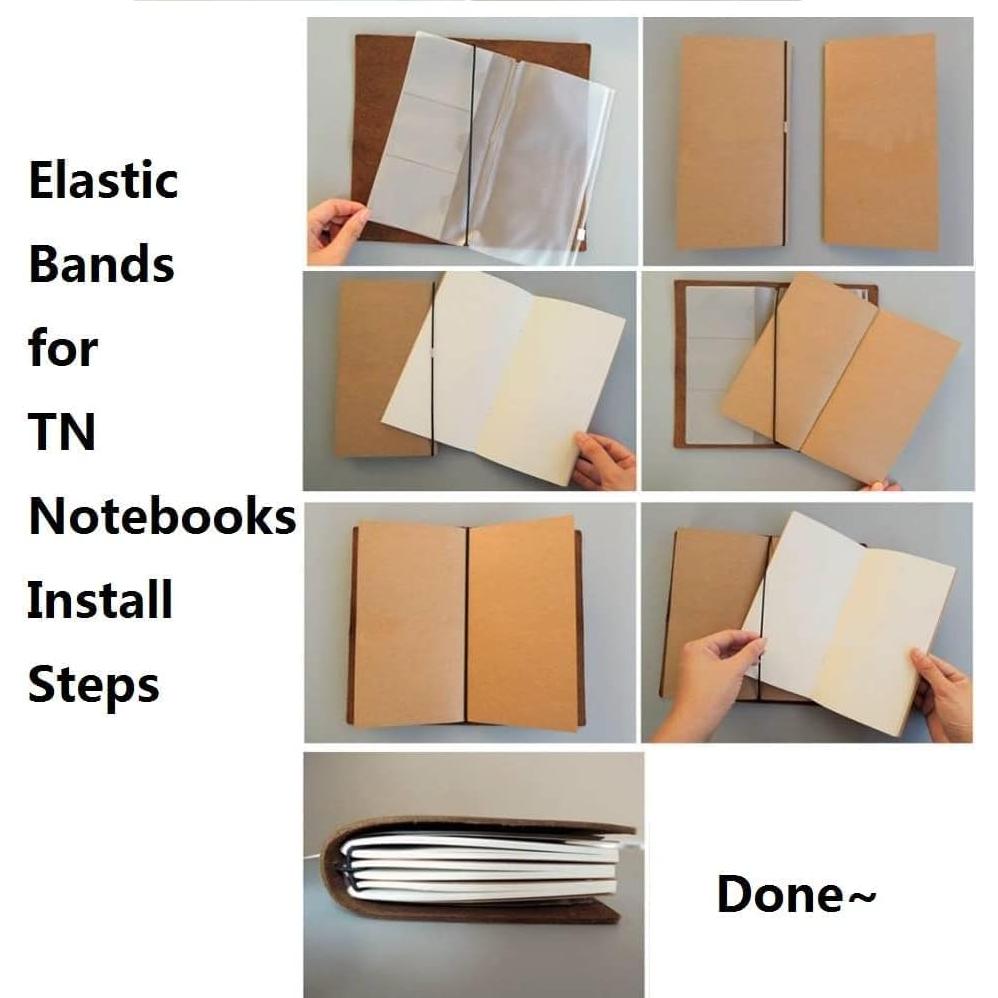 Pack of 13 Elastic Bands for Personal Size Travelers Notebook Connecting Inserts - Jump Bands Accessories for Traveler's Notebook Travel Journal