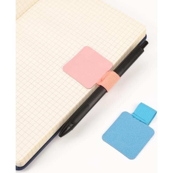 HLLMX 6 PCS Pen Loop Holder Self-Adhesive Leather Pen Loop with Elastic Band for Notebooks, Journals, Calendars, Planner,6 Colors