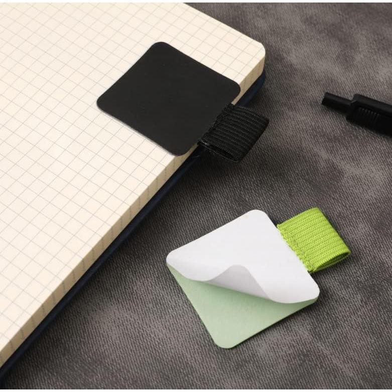 HLLMX 6 PCS Pen Loop Holder Self-Adhesive Leather Pen Loop with Elastic Band for Notebooks, Journals, Calendars, Planner,6 Colors