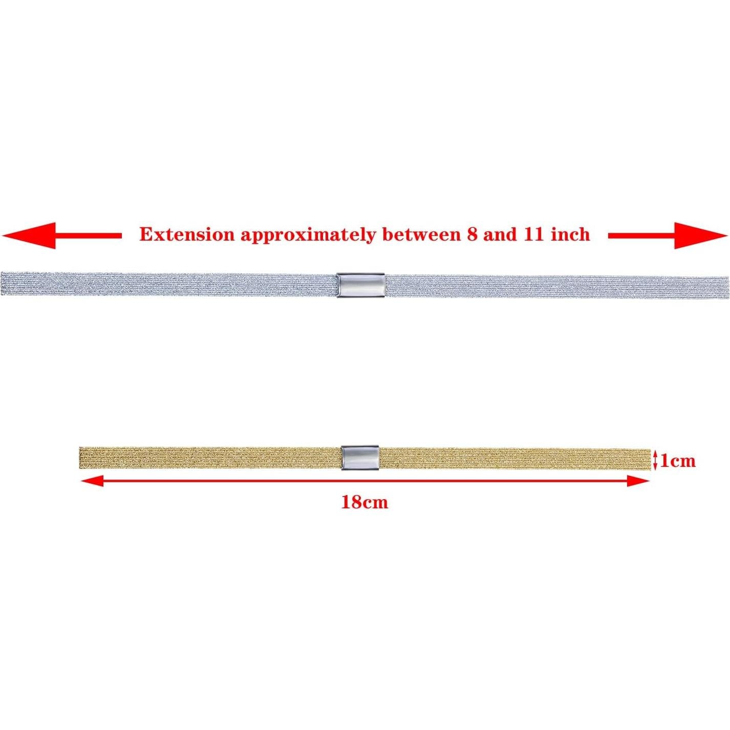 Bandas Elásticas para Planificadores Mini Skater - 4 Pzas Oro y Plata
